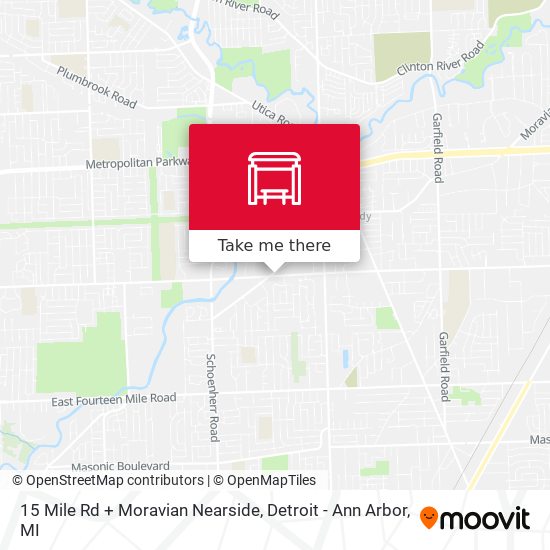 15 Mile Rd + Moravian Nearside map