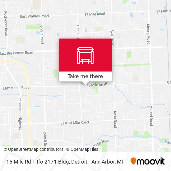 15 Mile Rd + Ifo 2171 Bldg map