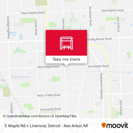 Mapa de E Maple Rd + Livernois