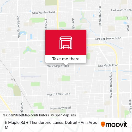 E Maple Rd + Thunderbird Lanes map