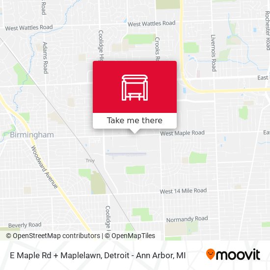 Mapa de E Maple Rd + Maplelawn