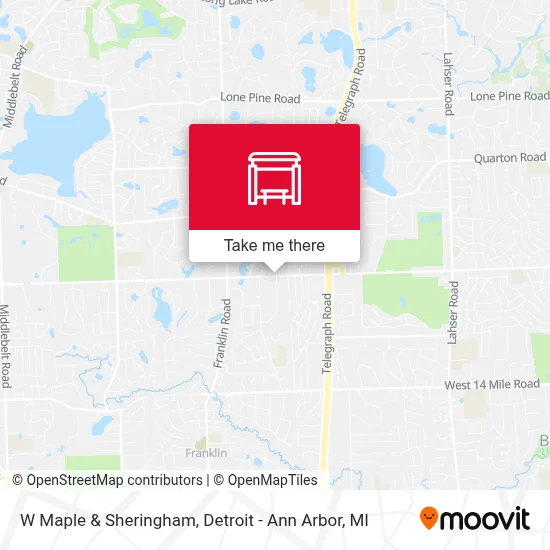 W Maple Rd + Sheringham map