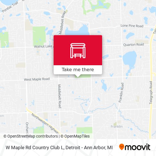 W Maple Rd Country Club L map