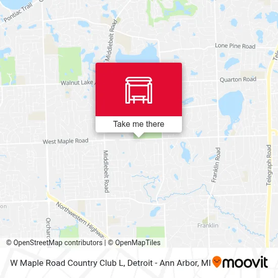 W Maple Road Country Club L map