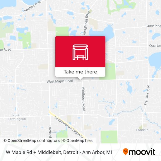 W Maple Rd + Middlebelt map