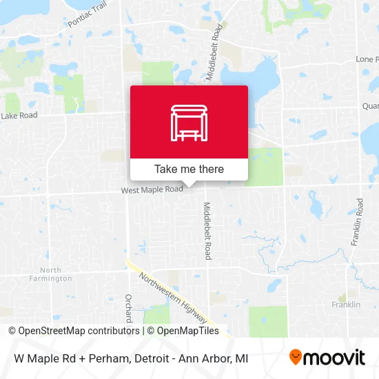 W Maple Rd + Perham map