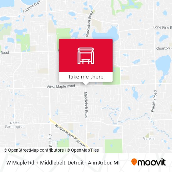 W Maple Rd + Middlebelt map