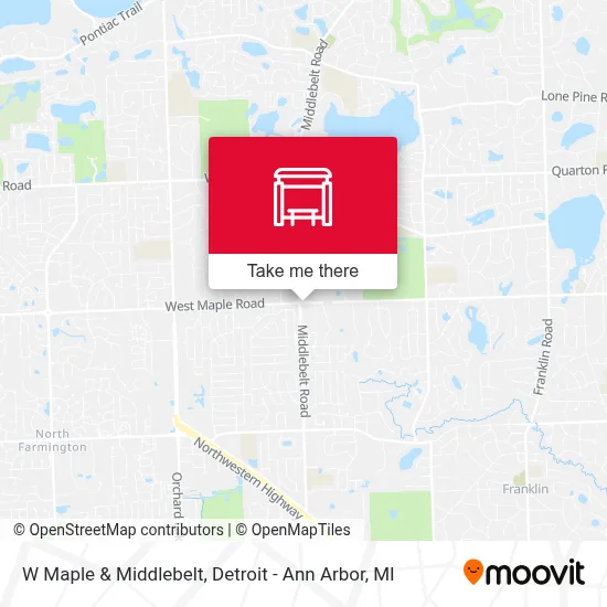 W Maple & Middlebelt map