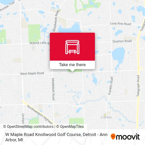 W Maple Road Knollwood Golf Course map