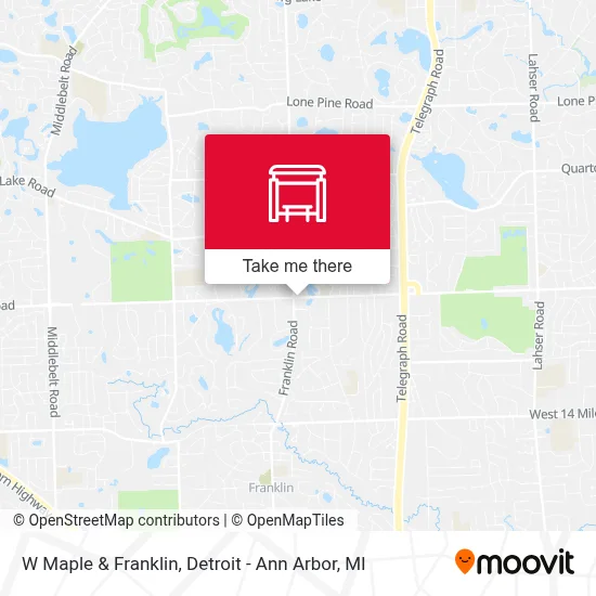 W Maple & Franklin map