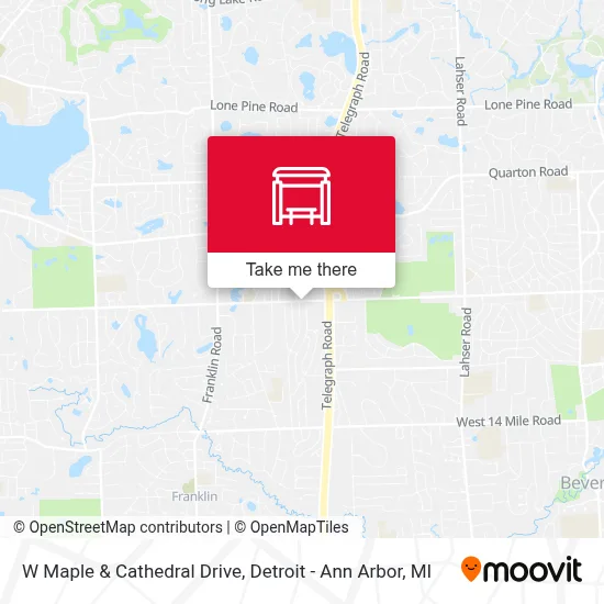 W Maple & Cathedral Drive map