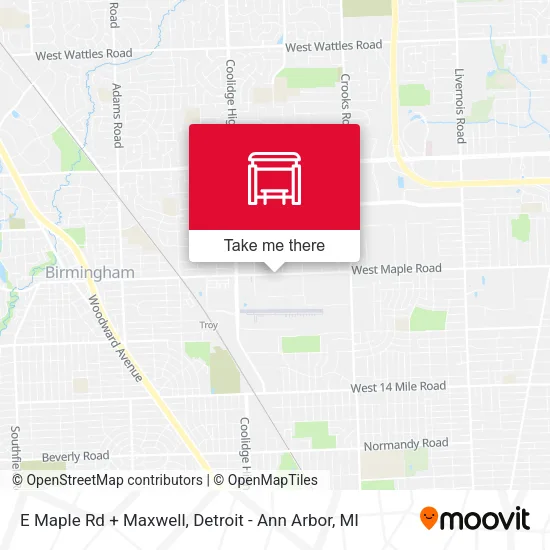 E Maple Rd + Maxwell map