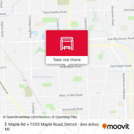 E Maple Rd + 1055 Maple Road map