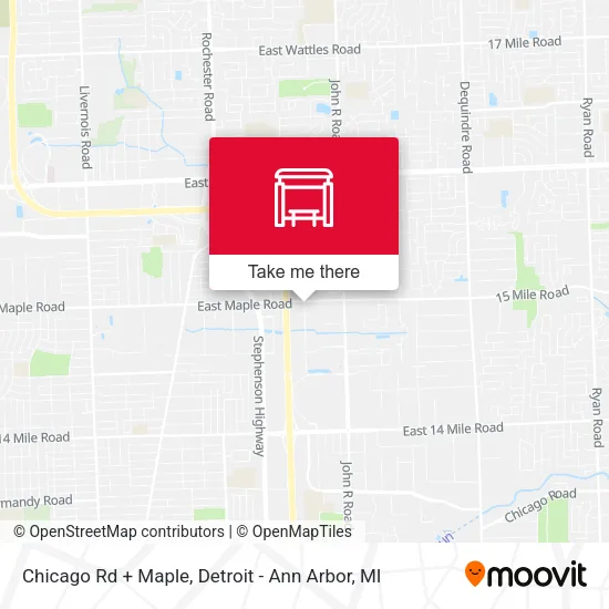Chicago Rd + Maple map