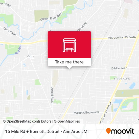 Mapa de 15 Mile Rd + Bennett