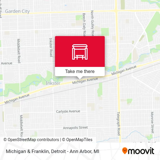 Michigan & Franklin map