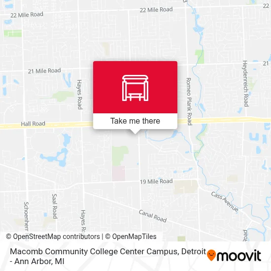 Macomb Community College Center Campus map