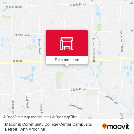 Macomb Community College Center Campus S map