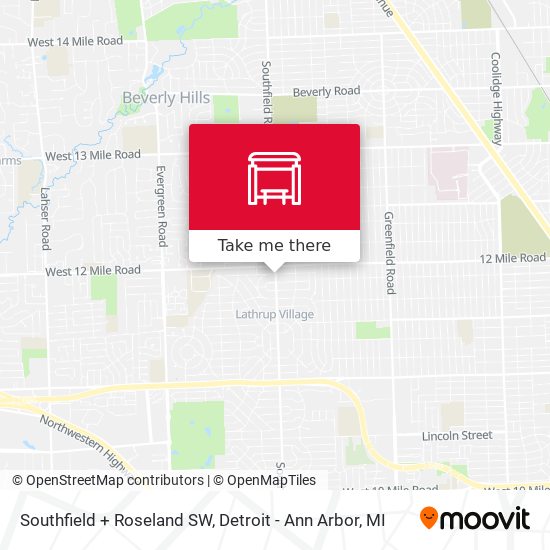 Southfield + Roseland SW map