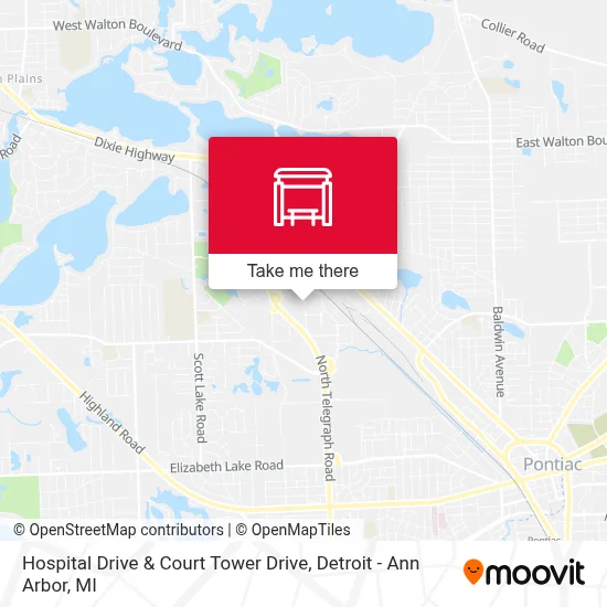 Hospital Drive & Court Tower Drive map