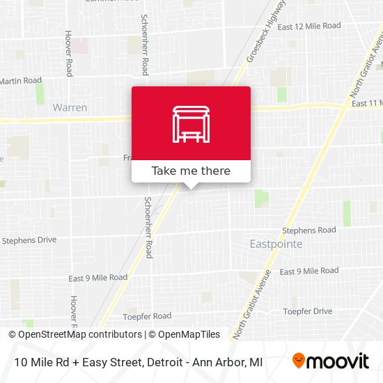 10 Mile Rd + Easy Street map