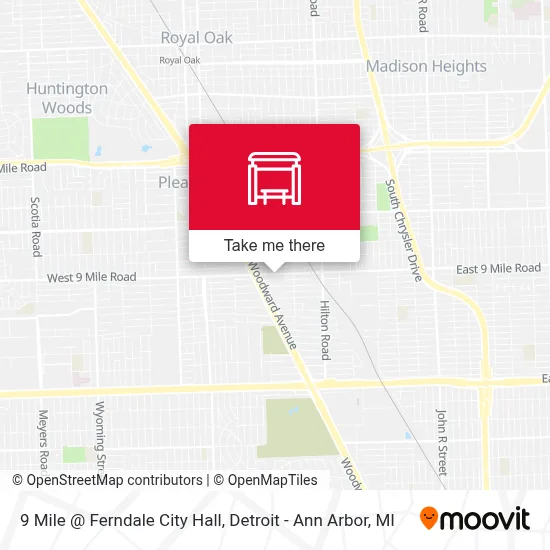 9 Mile @ Ferndale City Hall map