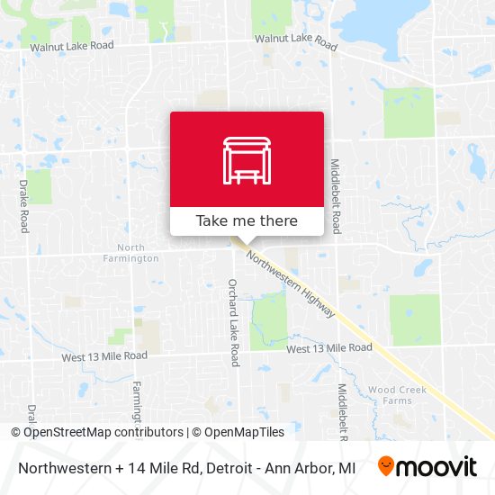 Mapa de Northwestern + 14 Mile Rd