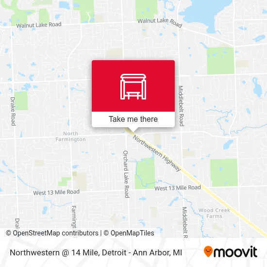 Northwestern @ 14 Mile map