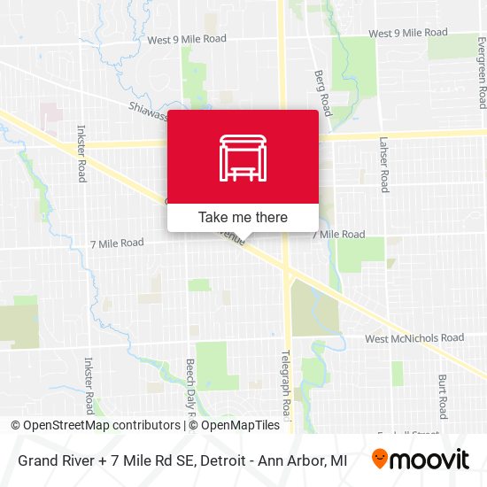 Grand River + 7 Mile Rd SE map