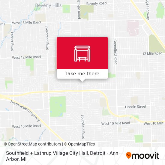 Mapa de Southfield + Lathrup Village City Hall