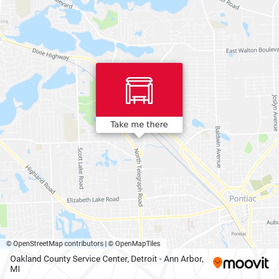 Oakland County Service Center map