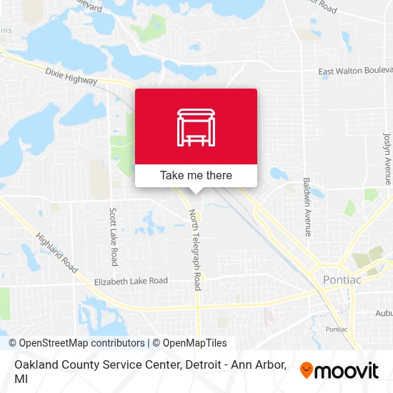 Oakland County Service Center map