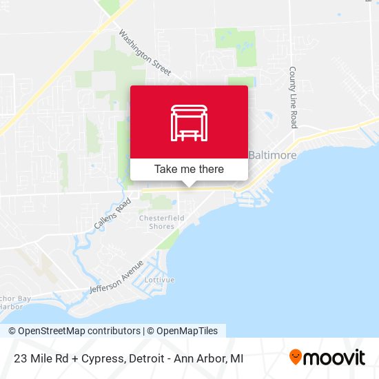Mapa de 23 Mile Rd + Cypress
