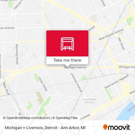 Michigan + Livernois map