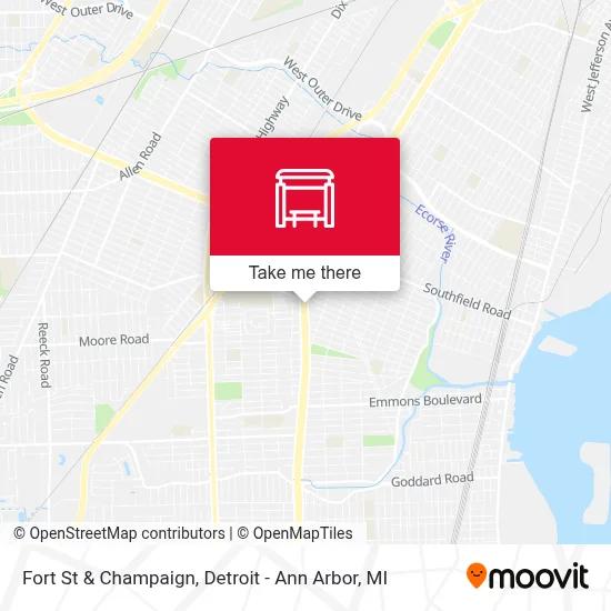 Fort St & Champaign map