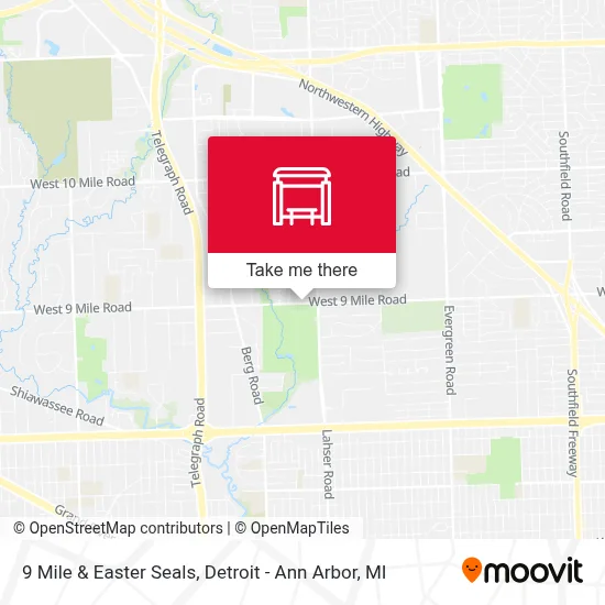 9 Mile & Easter Seals map