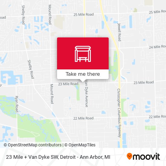 Mapa de 23 Mile + Van Dyke SW