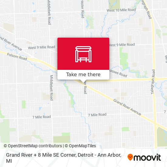 Grand River + 8 Mile SE Corner map