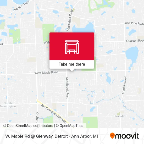 W. Maple Rd @ Glenway map
