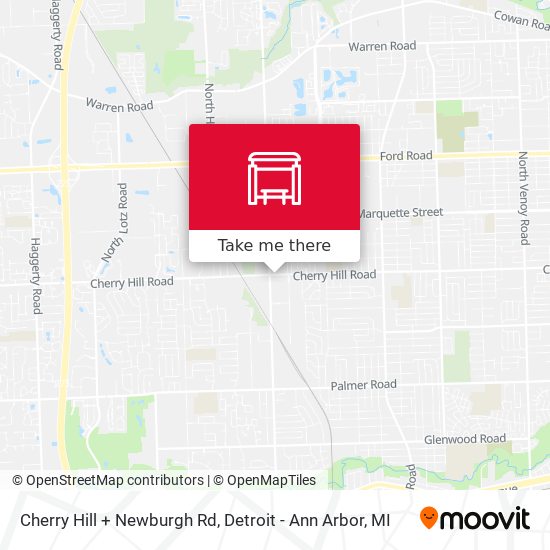 Cherry Hill + Newburgh Rd map