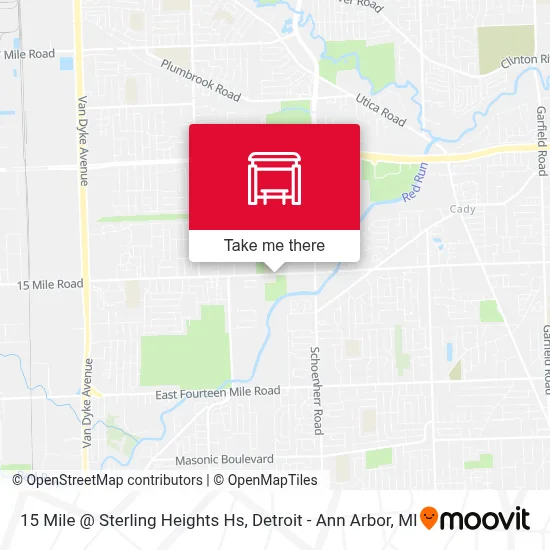 15 Mile @ Sterling Heights Hs map