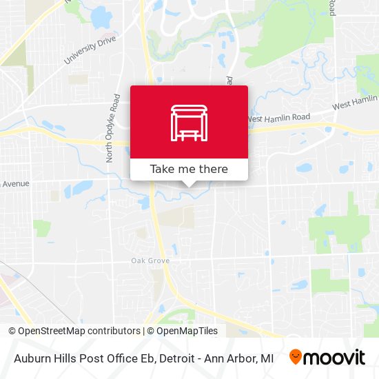 Auburn Hills Post Office Eb map