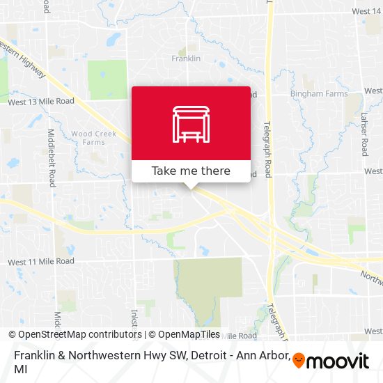 Franklin & Northwestern Hwy SW map