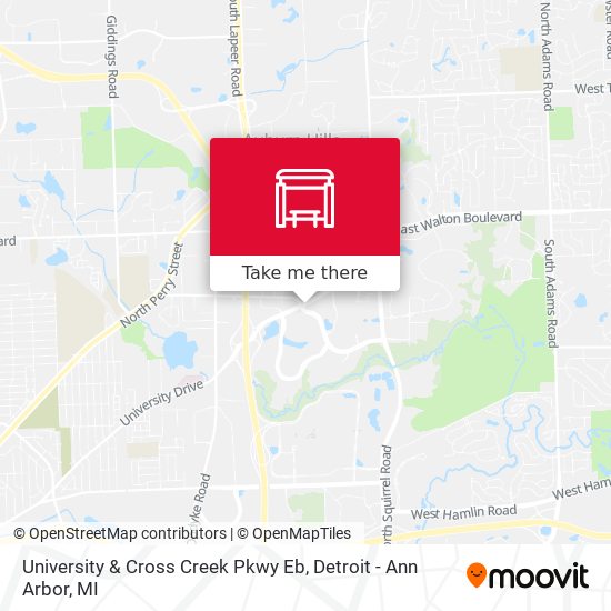 Mapa de University & Cross Creek Pkwy Eb