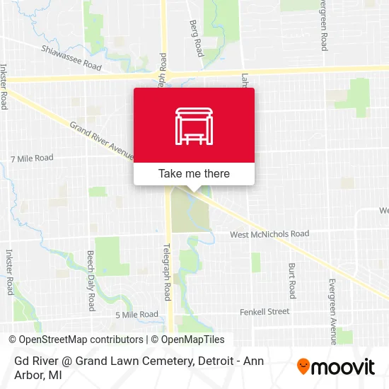 Gd River @ Grand Lawn Cemetery map