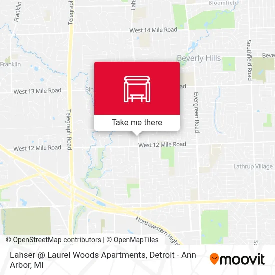 Lahser @ Laurel Woods Apartments map