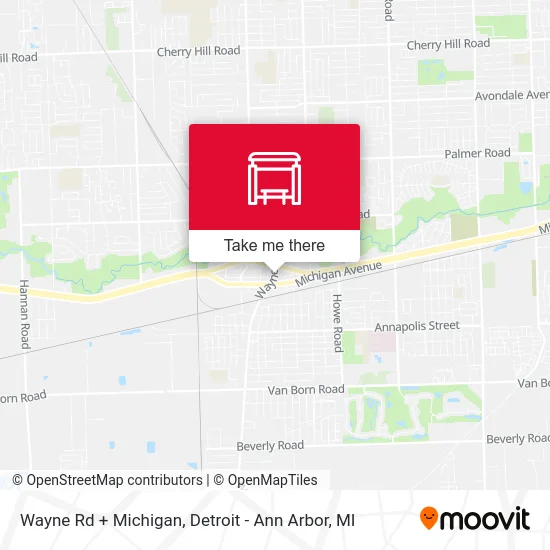Wayne Rd + Michigan map