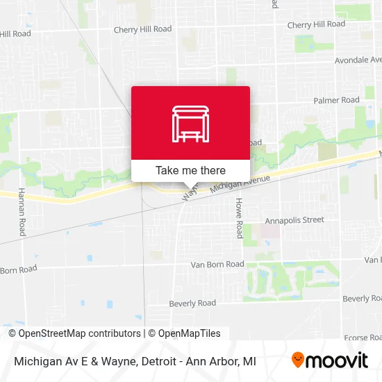 Michigan Av E & Wayne map