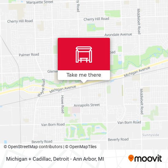 Mapa de Michigan + Cadillac