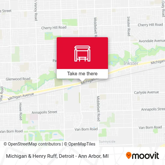 Michigan & Henry Ruff map